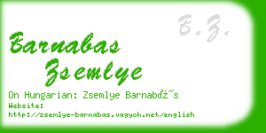 barnabas zsemlye business card